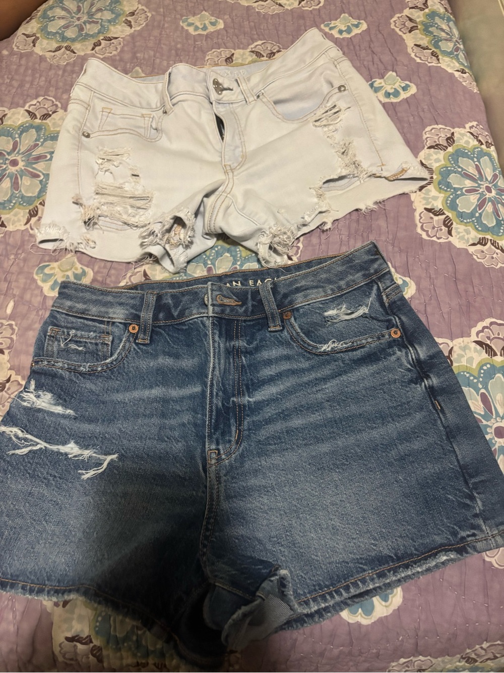 American Eagle Outfitters Denim High-Rise Blue Jean Shorts